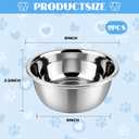 2 Pack Stainless Steel Dog Bowls 6 Cup Large Dog Food Bowl and Water Dish, Non-Slip Metal Pet Bowls for Medium Dogs & Puppies