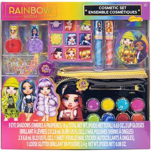 Rainbow High - Townley Girl Cosmetic Makeup with Palette Bag Set Includes Lip Gloss, Nail Polish & Eye Shadow and More! for Kids Girls, Ages 6+ Perfect for Parties, Sleepovers and Makeovers