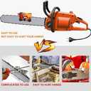 Chainsaw Sharpener, Upgraded Chain Saw Sharpener Tool, Hand Crank Chainsaw Sharpening Kit with Ultra Sharp Tungsten Steel Bit, Gloves, Bag and Brush, Chainsaw Blade Sharpener Jig for 8"-22" Chain Saws