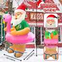Christmas Inflatables Outdoor Decorations 6FT Hawaii Santa Claus Cute Blow up Xmas Decoration with Led Lighted Inflatable Yard Dcor for Indoor Outside Holiday Party Garden Lawn