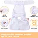 Reusable Dog Diapers Female 3 Pack Reusable Premium Highly Absorbent Doggie Diapers, Flexible Puppy Diapers, Durable Leak-Proof Fruit Dog Diapers for Period Heat Incontinence Puppy Training, M