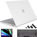 May Chen Case for 13.5" Microsoft Surface Laptop 3/4/5 with Alcantara Palm Rest Model 1867 1958 1950 (2019 2021 2022), Plastic Hard Shell Case with Keyboard Cover + Screen Protector, Matte Clear
