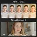 Magnetic Selfie Light for Phone: 5 Led Mode with Mirror Compatible for iPhone & Android - Rechargeable Portable Fill Light for Photography/Video Recording/Conference/Vlog/Makeup (Black)