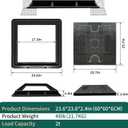 24x24 Inch Square Manhole Cover and Frame, Solid Septic Tank Cover, Recessed Non-Slip Design with Handle, Suitable for Sewer, Septic Tank and Yard (Black)