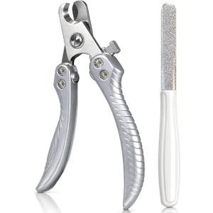 Dog Nail Clippers for Large Dogs, Heavy Duty Dog Nail Cutter, Extra Sharp Scissor for Meddium, Large and Extra Large Pets, with Dog Nail File