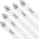 VIVOSUN T5 Grow Light Bulbs 4 Ft 46 Inches, 54W 6500K HO Fluorescent Tubes Light Bulbs, Cool White T5 Bulb for 46 Inches T5 Light Fixtures, T5 Grow Lights for Indoor Plants, 4 Ft 54W Pack of 5