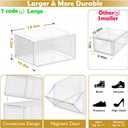12 Pack Shoe Organizer, Stackable Shoe Storage Boxes with Magnetic Door