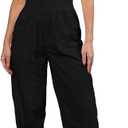ReachMe Womens Running Onesie Athletic Romper Pants Hiking Outfits One Piece Workout Jumpsuits with Pockets (Black, S)