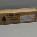 35inch Artificial Croton Plant with Ground Spike, 2 Pack Artificial Plants Outdoors Front Porch, Lifelike Faux Fiddle Leaf Fig Tree for Home Garden Yard Decor