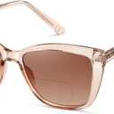 Bifocal Reading Sunglasses for Women Oversized Cat eye Fashion Sun Reader Spring Hinge Eyewear UV Protection PT2001C