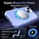 Thomo Strong Magnetic for iPhone 13 Case & iPhone 14 Case [Compatible with Magsafe] Translucent Matte Slim Shockproof Women Girl Anti-Fingerprint Protective Case for iPhone 14/13 6.1", Light Purple