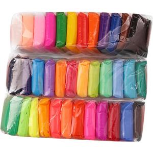 NUOBESTY 36 Air Dry Clay Molds for Crafts Boys and Girls' DIY Toy Plasticine Clay Set Crystal Colorful Mud