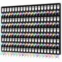 Beeveer Acrylic Key Holder Board with 100 Hooks, Wall Mount Organizer,Black