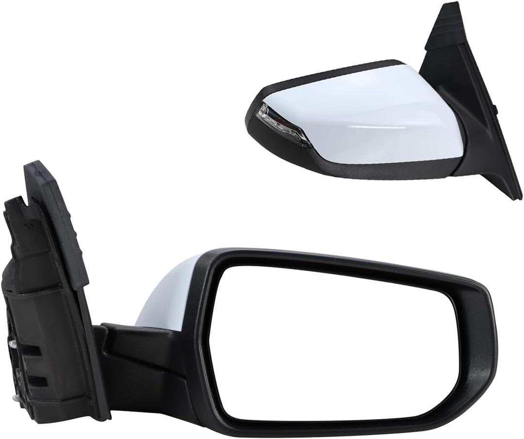 7-Pin Right Passenger Side Door Mirror Fit For 2016-2022 Chevy Malibu LT Hybrid with Turn Signal Light & Heated, Replace# GM1321539, 84288103 | White