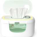 Momcozy New Baby Wipe Warmer, 100pcs Larger Capacity Wipe Dispenser, 10-Min Fast Heating with 4 Temperature Modes, Innovative Spring Design, Silicone & Top Seals,Quick Even Heating, 3-Level Nightlight