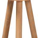 bali & pari Terah Mid-Century Modern Natural Finsihed Solid Teak Wood Ottoman/Footstool