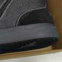 IRON JIA'S Motorcycle Shoes for Men, Anti-Slip Breathable Street Casual Motorcycle Riding Boots with Side Zipper, Ankle Support, Shift Pads Black, Size 12