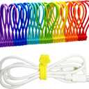 Reusable Silicone Magnetic Cable Ties, 28 Pack 7.48'' Magnetic Twist Ties for Bundling and Organizing, Holding Stuff, USB Charging Cords, Fridge Magnets, or to Play and Decorate(7 Colors)