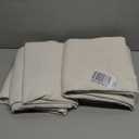 NICETOWN Thick Flax Linen Curtains for Living Room, Rustic Ring Top Semi Sheer Panels Privacy Assured Semi Sheer Linen Blend Drapes for Kids Room/Bedroom, Cream, W55 x L96, 1 Pair