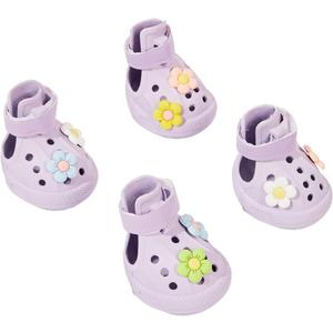 Dog Shoes for Hot Pavement,Waterproof Dog Shoes for Small Medium Dogs,Breathable Non-Slip Dog Boots Paw Protectors with Rubber Soles,Dog Booties for Beach and Snow (Purple, XS)