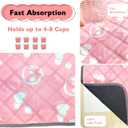 2 Pack Guinea Pig Bedding - Washable Guinea Pig Liners for C&C 2x4 Cage, Waterproof Reusable & Anti Slip Pee Pads Super Absorbent Mats for Small Animals Rabbit Hamster Rat (Pink, 57 x 28 Inch)