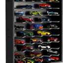 Toy Car Display Shelf, Holds 50 Diecast 1/64 Toy Cars, Wall Mount Model Car Storage Organize Case, Desktop Toy Cars Garage (Black)