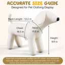 Yookeer 2Pcs Dog Mannequin Premium PU Leather Pet Clothing Display Stand, L, Large