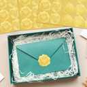 6 x Fancy Land Embossed Gold Foil Stickers Heart Envelope Seal Sticker for Wedding Invitations Bridal Shower Greeting Cards Wrapping Decoration Supplies 500Pcs