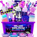 Original Stationery Galaxy Slime Kit for Kids Ages 8–12, DIY Space Slime Set with Glow-in-The-Dark Stickers & Galactic Glitter, Fun Cosmic Craft for Creative Play, for Boys & Girls