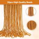 2 x HOOSUN 30 Pack Orange Beads Necklace,Orange Party Decorations Accessories Mardi Gras Beaded Necklace,Parade Throw Accessories Christmas Bead Necklaces for Party Favors,School Event,Celebrations Decor