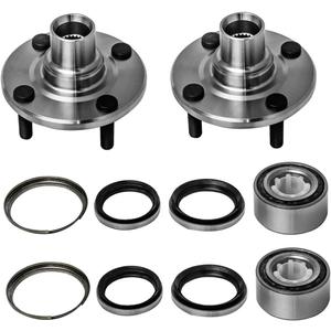 Front Wheel Hub and Bearing Assembly Left or Right Compatible Chevrolet Prizm Geo Prizm Toyota Corolla AUQDD 518507 x2 (Pair) [ 4 Lug Non-ABS Hub Repair Kit ]
