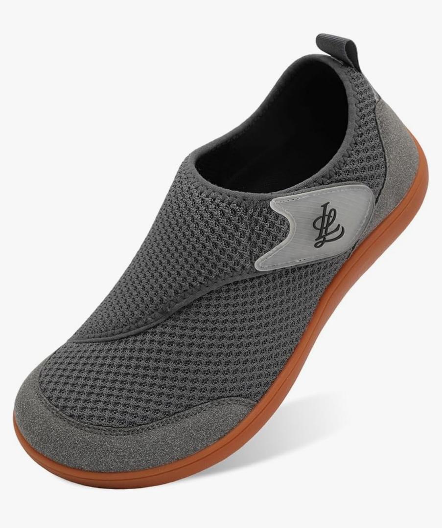 LeIsfIt Mens Wide Diabetic Shoes Adjustable Barefoot Walking Shoes Breathable Zero Drop Sneakers for Wide Width Arthritis Edema Feet, 47