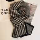 Scarf For Women Winter Scarves For Women Cashmere Womens Scarves Neck Scarf Plaid Fall Soft Classic Warm Lightweight (Black)