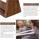 Mixoo 5x7 Picture Frame 2 Pack - Double Rustic Vintage Wooden Picture Frames 5x7 inch with Walnut Wood Base and High Definition Break Free Acrylic Glass Covers for Tabletop Desktop Display ( 5x7" Horizontal + Vertical)