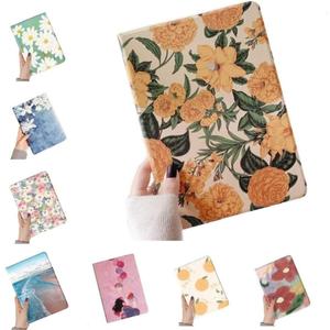 Floral Case for iPad 9th Generation 8th 7th Gen 10.2 inch Case Flower Pattern Cute Slim Leather Folio Smart Cover with Pencil Holder Auto Sleep/Wake, Color A