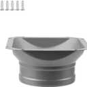 Antrader 4 Inch Duct Connector Flange, Metal Straight Pipe Flange Square to Round Interface Air Duct for Ventilation,Cooling, Heating and Air Conditioning Systems,1Pcs