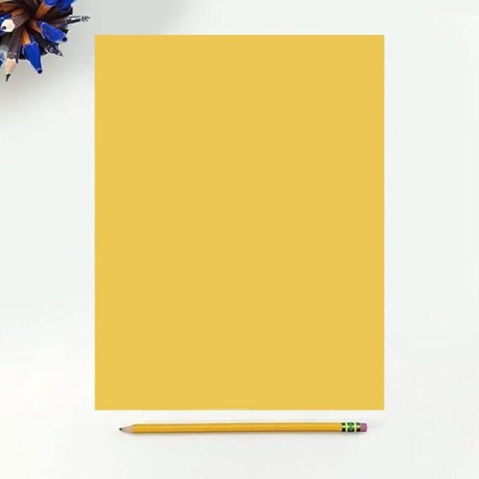 Colored Copy Printing And Writing Paper, 20 pound (75 GSM) 8.5" X 11", Letter Size, 500 Sheets Per Ream. (Gold)