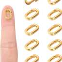 10 Pcs 18K Gold Oval Clasp Spring Claps Connector Necklace Connector Spring Clasps Keychain Carabiner Lock Clasps for DIY Jewelry Necklace Bracelet Making Key Rings (S(0.55x0.32x0.08in), Gold)