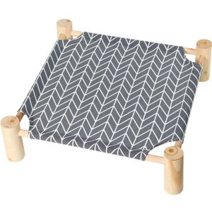Patas Lague Cat and Dog Hammock Bed for Small Dogs, Brethable Wooden Cat Pet Rabbit Elevated Cooling Outdoor Bed Cots Furniture for All Seasons Arrow (1 Cover)