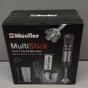 Mueller Multistick 5-in-1 Immersion Blender Handheld,12 Speed Hand Mixer-Turbo Boost,Heaviest Duty Copper Motor,Titanium reinforced Blades Hand Blender,Milk Frother Wand,Whisk,Beaker,Chopper,Grey