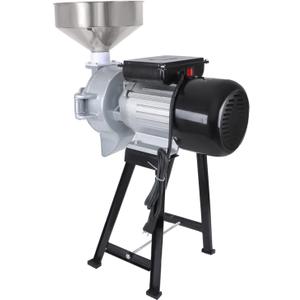 1500W Wet Dry Electric Grain Mill with Funnel 110V Grain Grinder Machine for Cereals Corn Grain Wheat Feed Mill