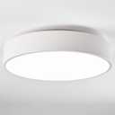 Modern White Flush Mount Ceiling Light, 3-Lights Round Ceiling Light, Minimalistic Ceiling Lamp Acrylic Shade Lighting Fixture for Bedroom Laundry Room Bathroom Hallway(15.8 Inch)