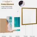 Vintage 17x17 Picture Frame, Antique Gold Photo Frames with Plexiglass Front,Ornate Square 17x17 Frame Display 13x13 with Mat or 17 x 17 Picture Frame Without, Wall Décor,1 Pack,Green