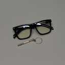 Gleyemor Blue Light Glasses for Men Women Trendy Square Frame Blue Light Blocking Lens Computer Glasses (Black)