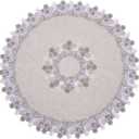 Natural Neutral Earth Tones Beige Floral Lace Round 15 placemats Set of 2 Doily Table Topper Dresser Scarf Place Mats (Set of 1, 33" Round)