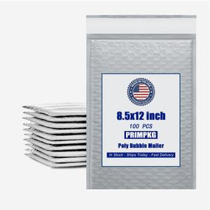 8.5in x 11in Bubble Mailer, Gray Poly Mailer, Padded Envelope, Shipping Envelope, Waterproof, Self-Sealing, For Small Business, Shipping, Mailing, Boutique Packaging(100PCS)