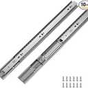 LONTAN 10 Pairs Soft Close Drawer Slides 16 Inch Drawer Guides 3 Fold Full Extension Ball Bearing Heavy Duty Drawer Slides, 100LB Capacity