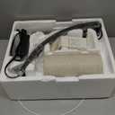 Dimmable Floor Lamp, Arc Floor Lamp with Dimmer, Black Standing Lamp with Adjustable Hanging Shade, Over Couch Tall Reading Light, Modern Pole Lamp for Living Room Bedroom, 9W LED Bulb Included