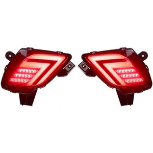 Dreamseek Rear LED Reflector Tail Light for Mazda CX-5 CX5 2013 2014 2015 2016 Brake Bumper Lamp w/Red Light Blinking Turn Signal (Red Lens)