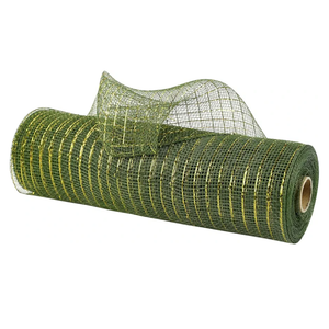 MEEDEE Dark Green Mesh Ribbon 10 Inch Rolls Olive Green Mesh for Making Wreaths Moss Green Mesh Ribbon for Christmas Tree, Garland, Staircase, Mailbox, Centerpiece, Decorating and Crafts (30 Feet)